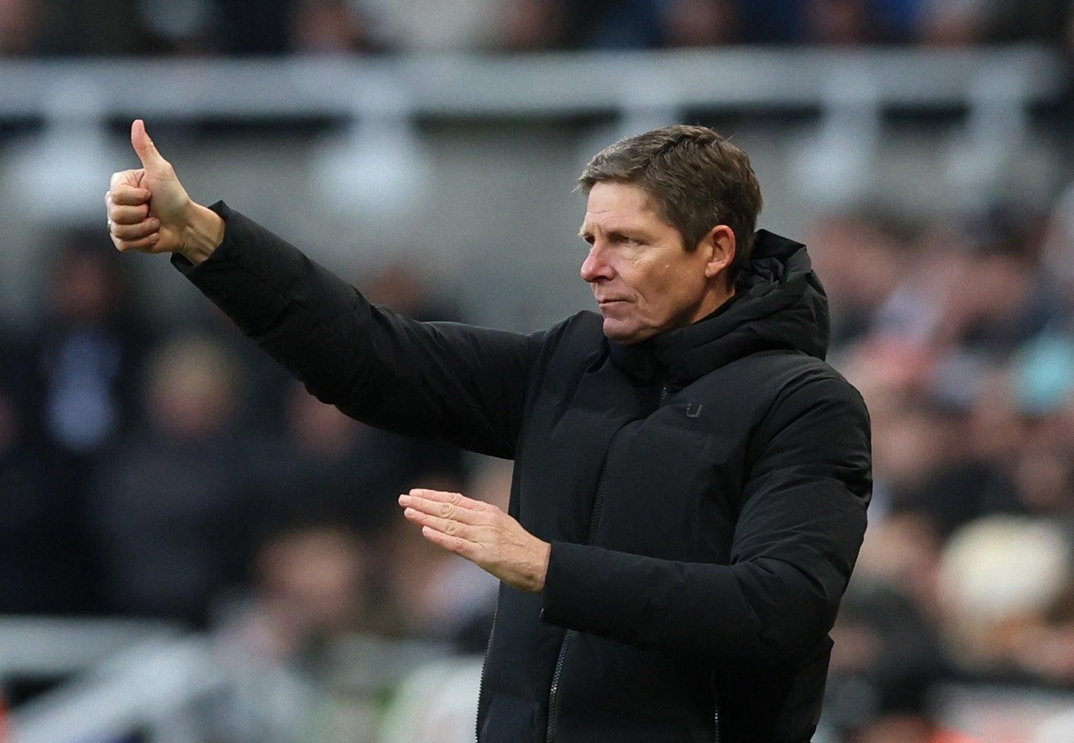 <p>Oliver Glasner informed chairman Steve Parish in October that he would not sign a new contract</p>