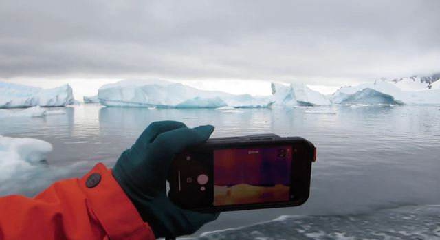 <p>AE Expedition guides will show guests how to use thermal imaging cameras to monitor polar ice caps</p>