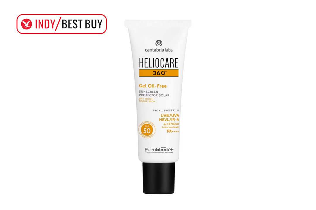 Best face sunscreen IndyBest review Heliocare 360 gel-oil free SPF50