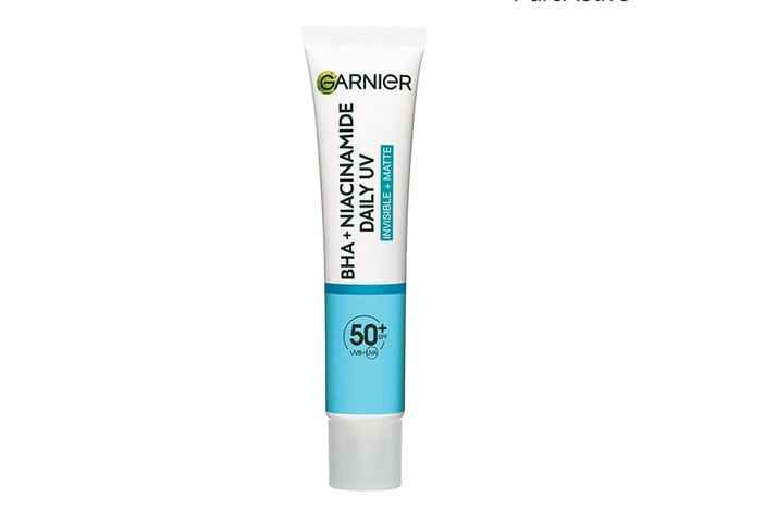Best face sunscreen Indybest review Garnier BHA+niacinamide daily UV anti-blemish fluid SPF50