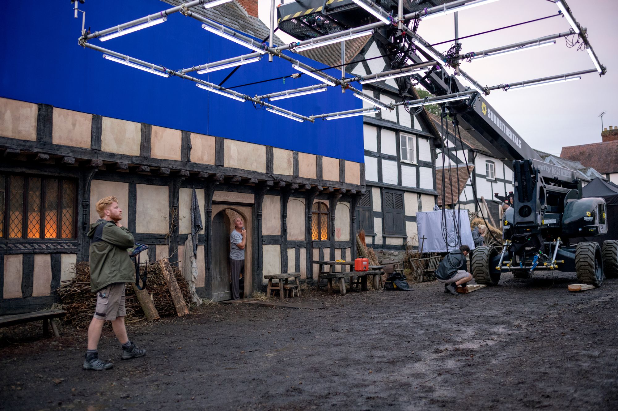 Crew members transformed Weobley into Shakespeare’s hometown