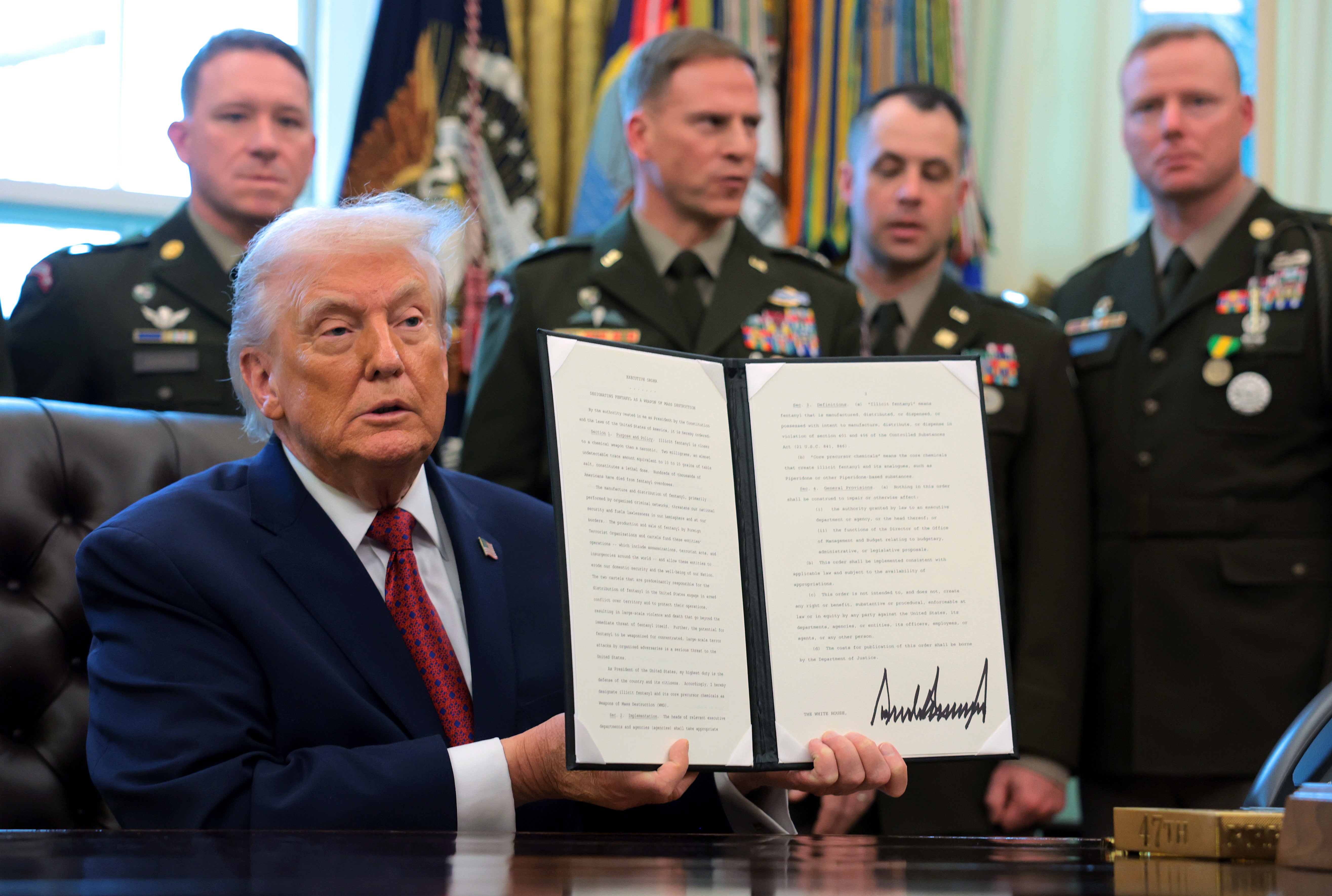 In December, Trump signed an executive order classifying fentanyl as a 'weapon of mass destruction'