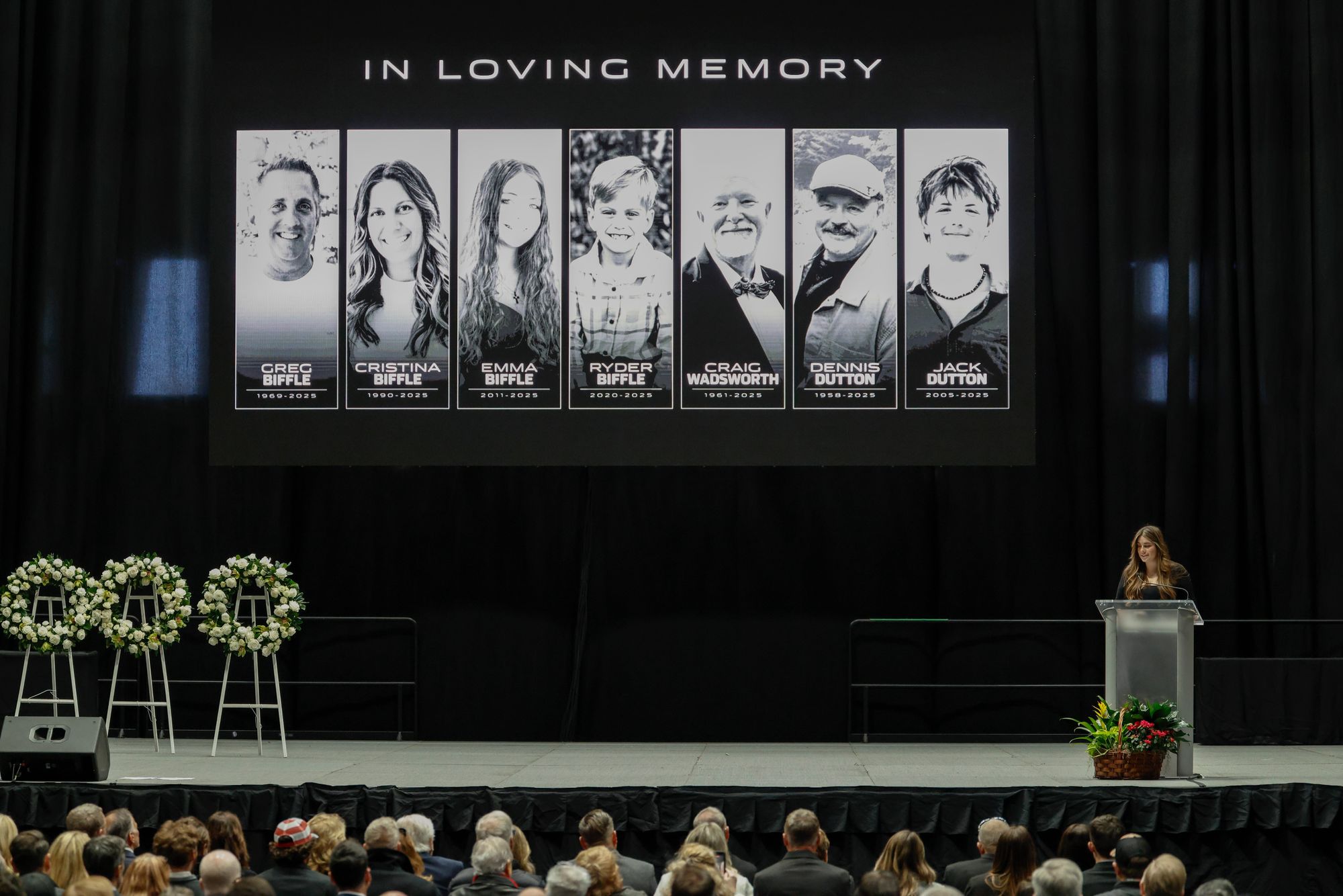 <p>A memorial service was held to honor Greg Biffle</p>