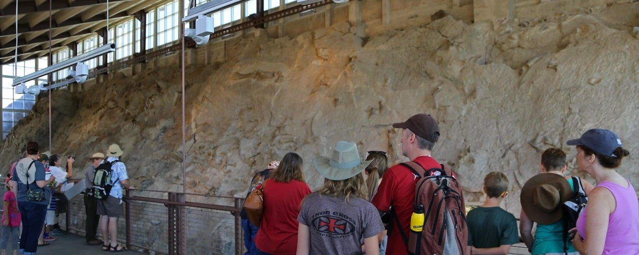 The monument’s Quarry Exhibit Hall is home to more than 1,500 dinosaur fossils