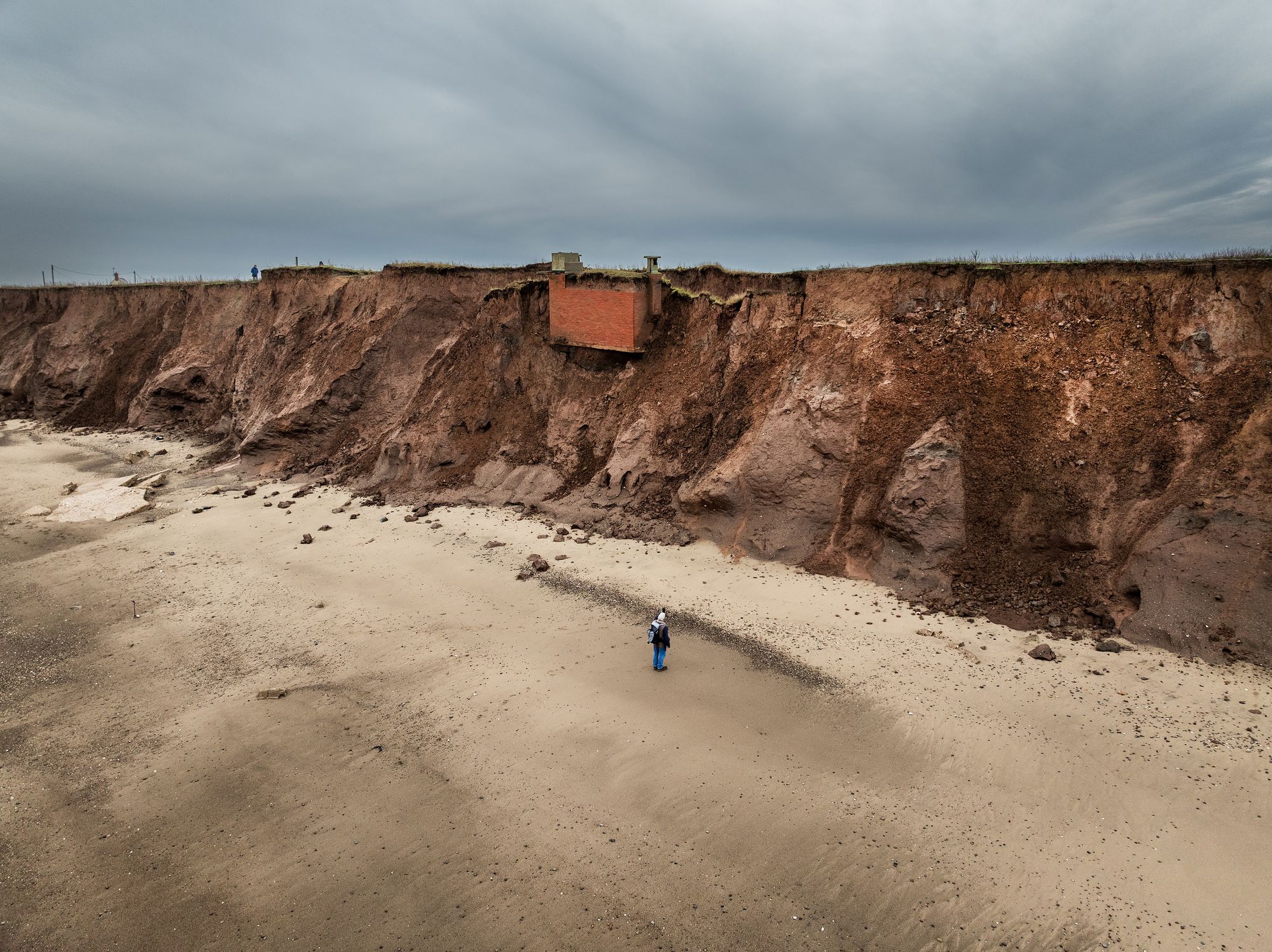 The underground cold war nuclear observation post clings onto the cliff