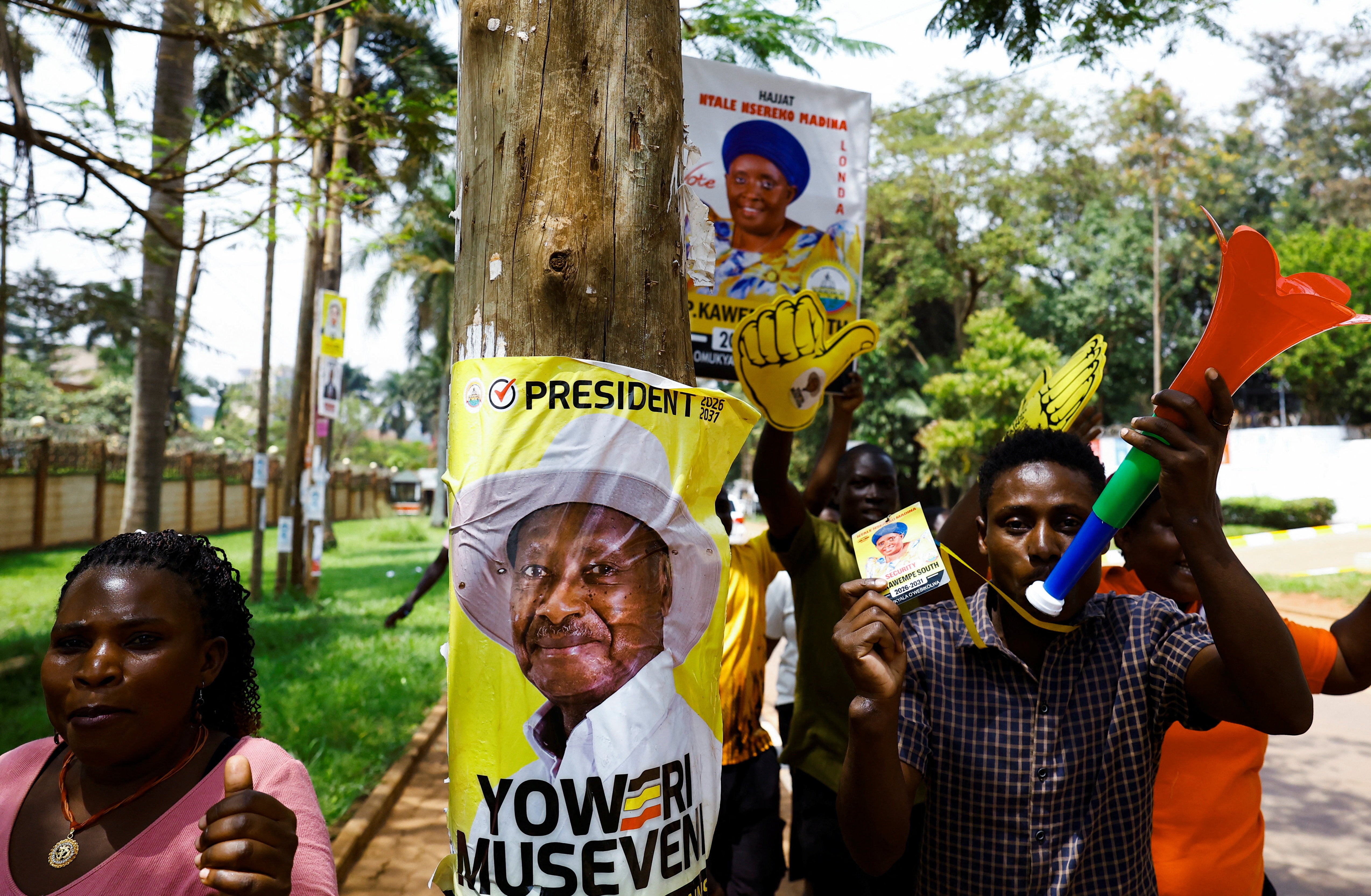 <p>Ugandan President Yoweri Museveni has secured his seventh term</p>
