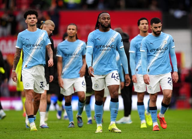 <p>Man City’s players have decided to refund fans who travelled to Tuesday’s game (Martin Rickett/PA)</p>