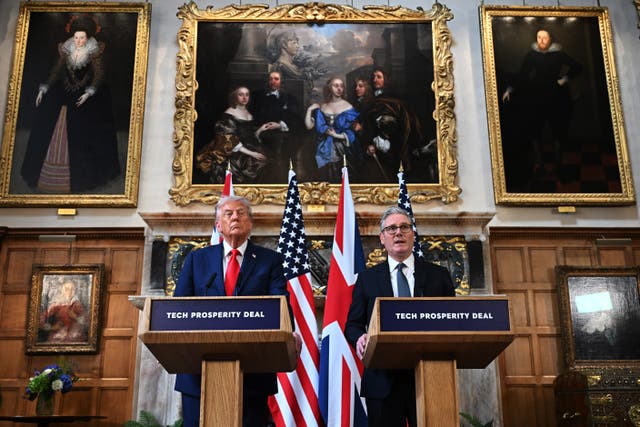Prime Minister Sir Keir Starmer and US President Donald Trump (Leon Neal/PA)