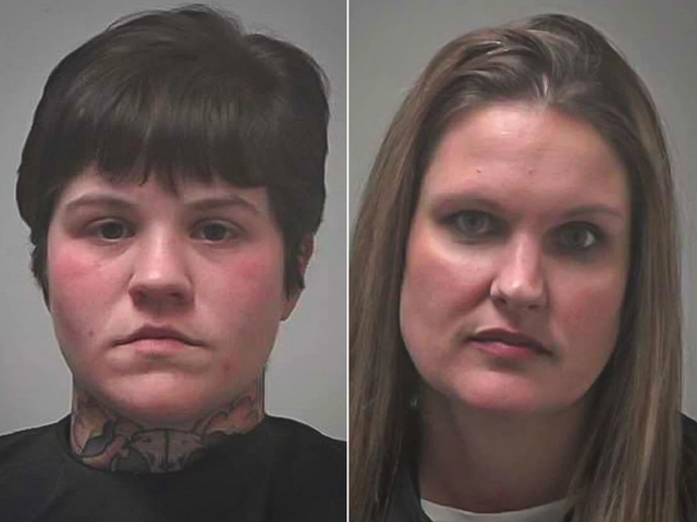 <p>Camryn Garrard (left) and Sarah Benefield (right) allegedly neutered two male cats at Benefield’s home</p>