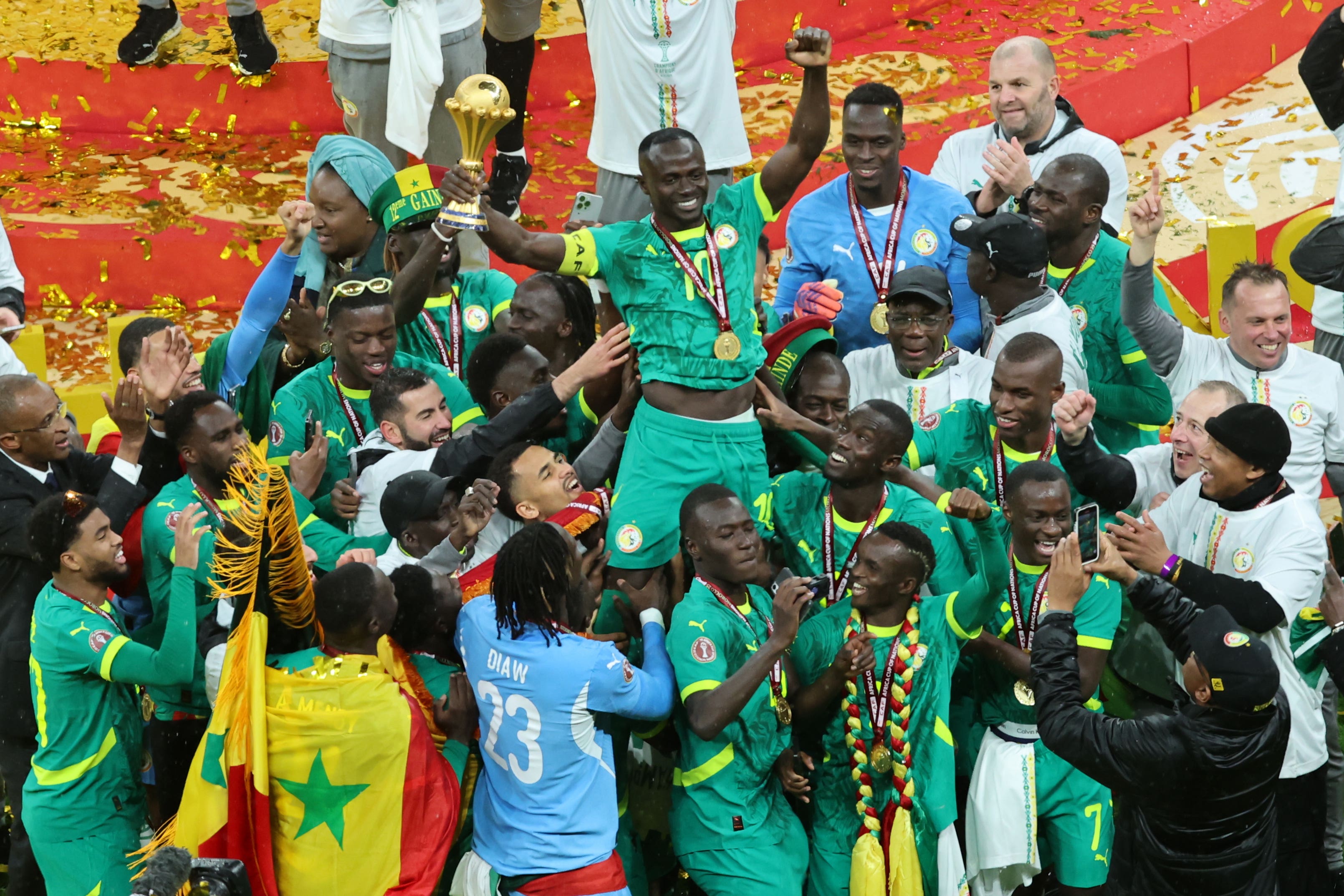 Senegal win Africa Cup of Nations after walking off pitch amid penalty chaos