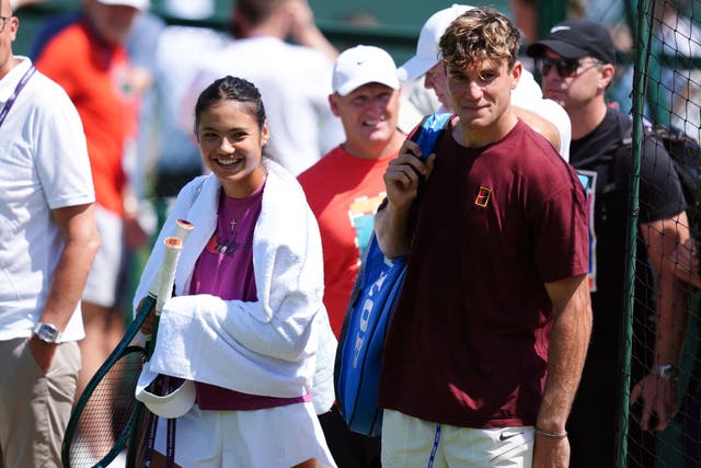 Emma Raducanu, left, is looking forward to seeing Jack Draper back on tour (John Walton/PA)