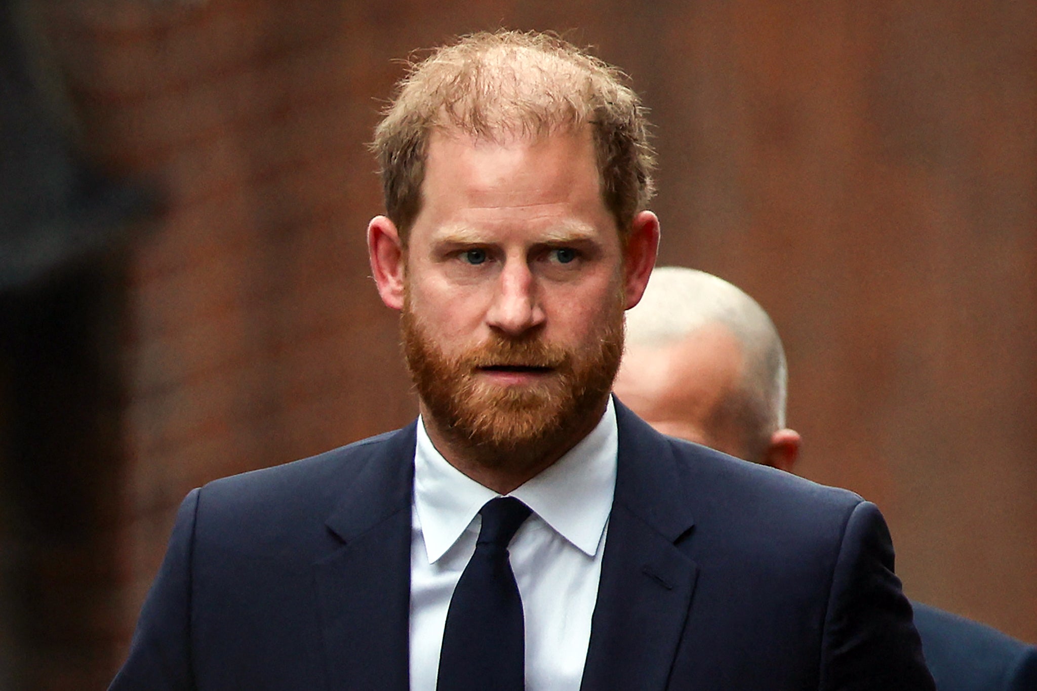 <p>Prince Harry pictured arriving at the High Court </p>
