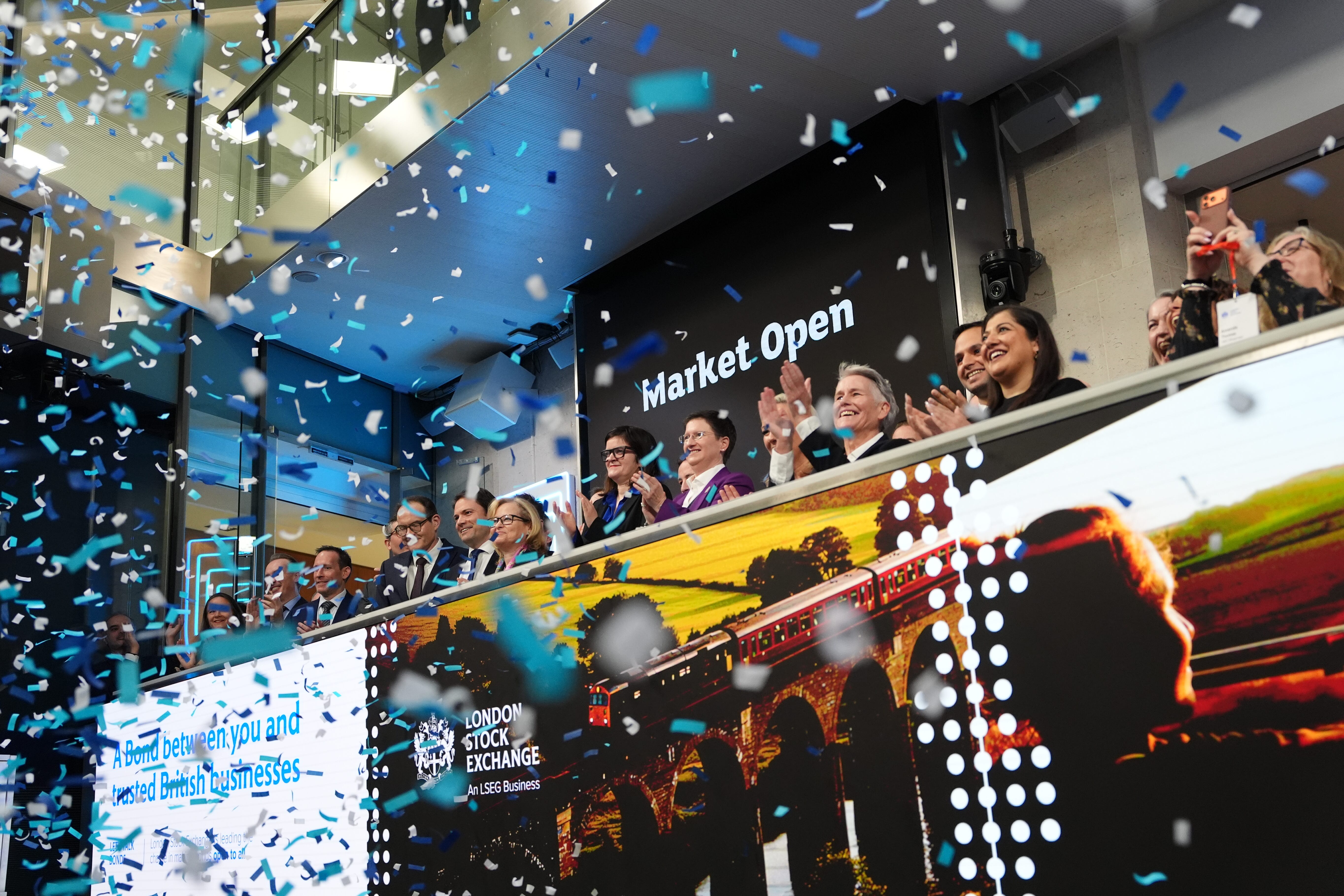 Market opening at the London Stock Exchange (Jonathan Brady/PA)