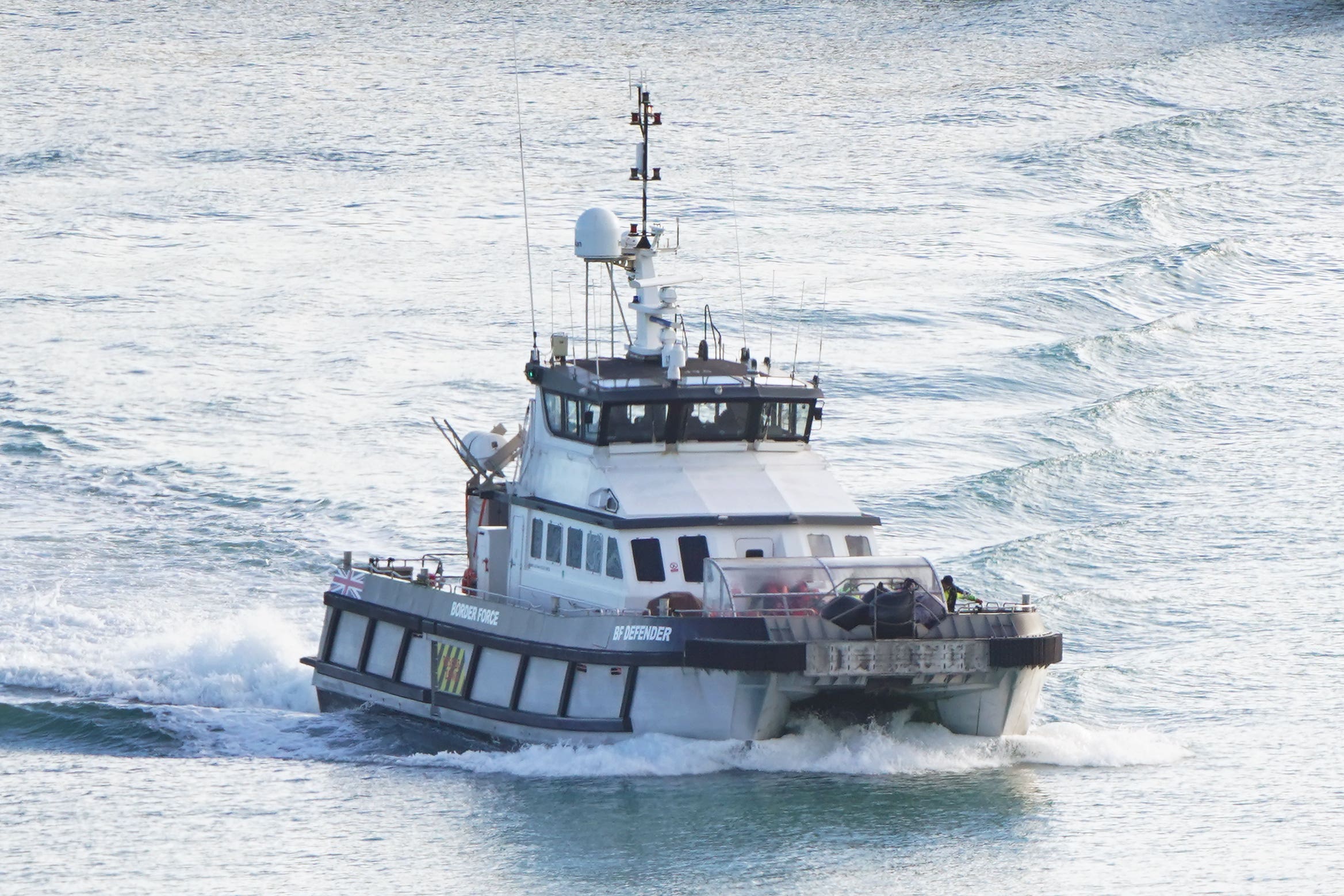 A Border Force vessel arrives in Dover (Gareth Fuller/PA)