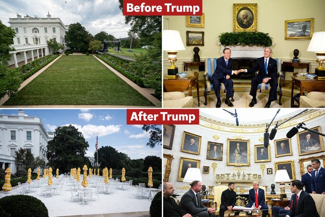 <p>Desde su regreso al poder, Trump transformó drásticamente la Casa Blanca con una renovación masiva</p>