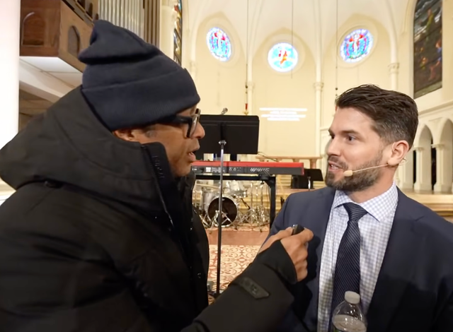 <p>Don Lemon interviews one of the pastors of the Cities Church in St Paul, Minnesota, on Sunday January 18, 2026 as its services were disrupted by anti-ICE protesters</p>