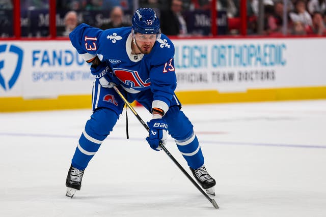 <p>Valeri Nichushkin was involved in a car accident before Monday's game</p>