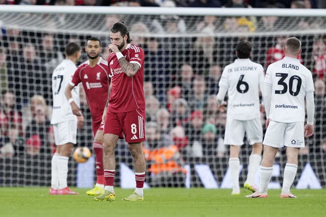 Liverpool midfielder Dominik Szoboszlai is looking to put a disappointing week behind him (Peter Byrne/PA)