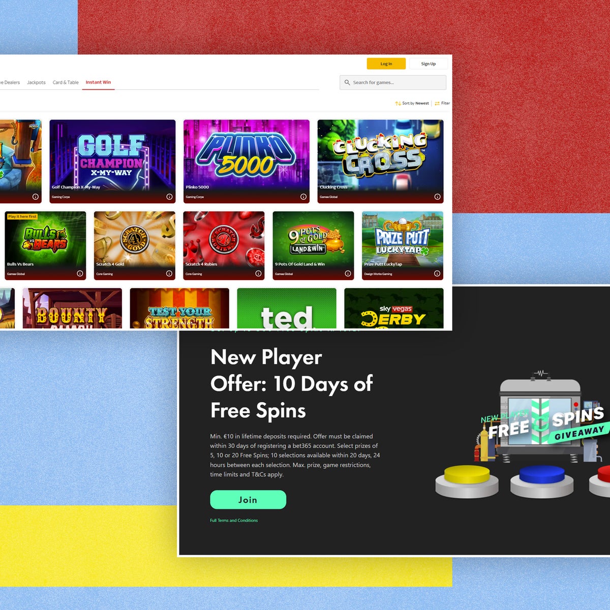 Snelle opnamecasino's illustratie