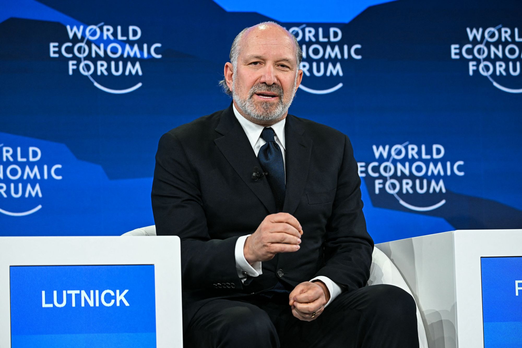 <p>US Commerce Secretary Howard Lutnick speaks during the World Economic Forum (WEF) annual meeting in Davos on January 20, 2026.</p>
