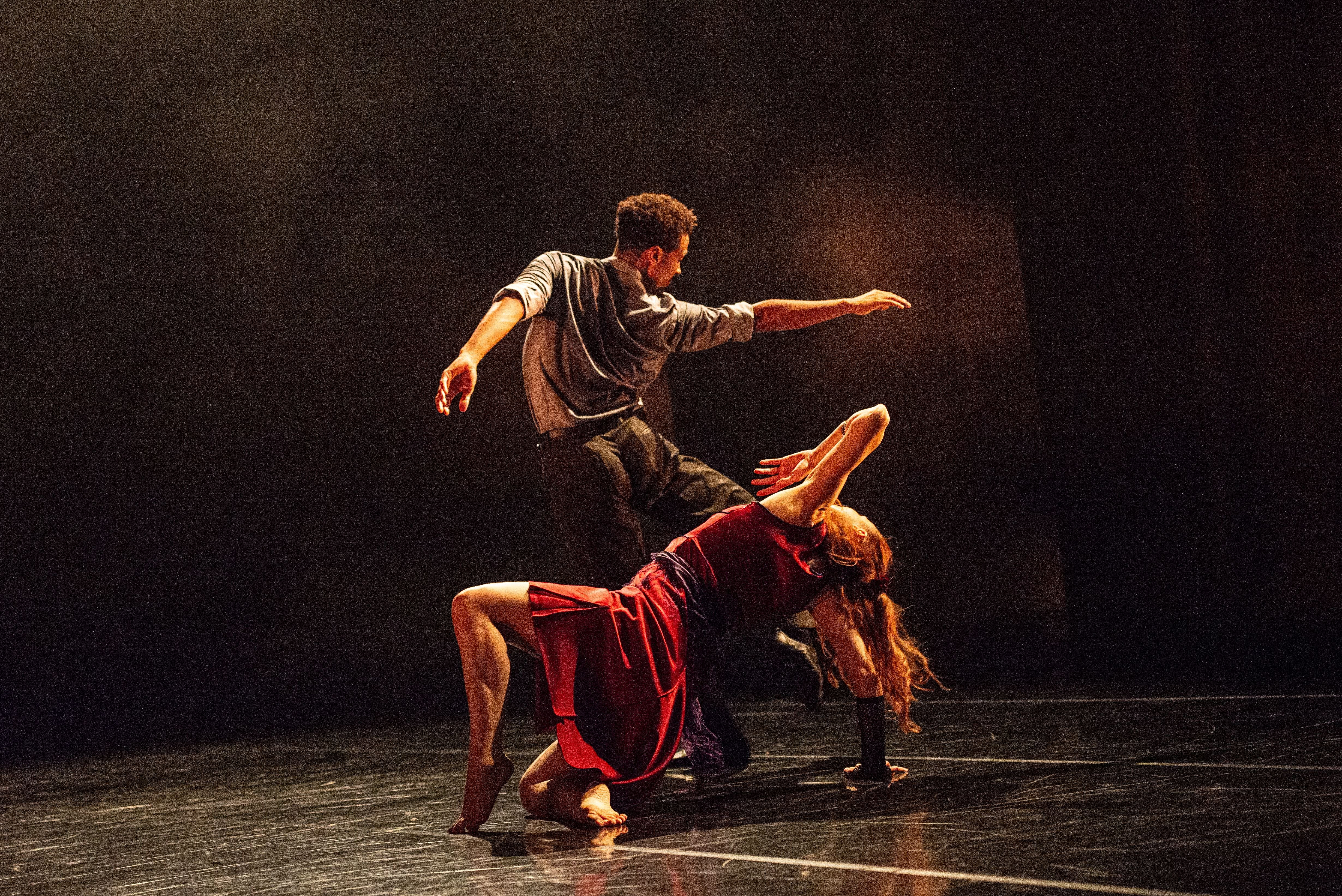 <p>Dancers Liam Francis and Eileih Muir in 'Troubadour'</p>
