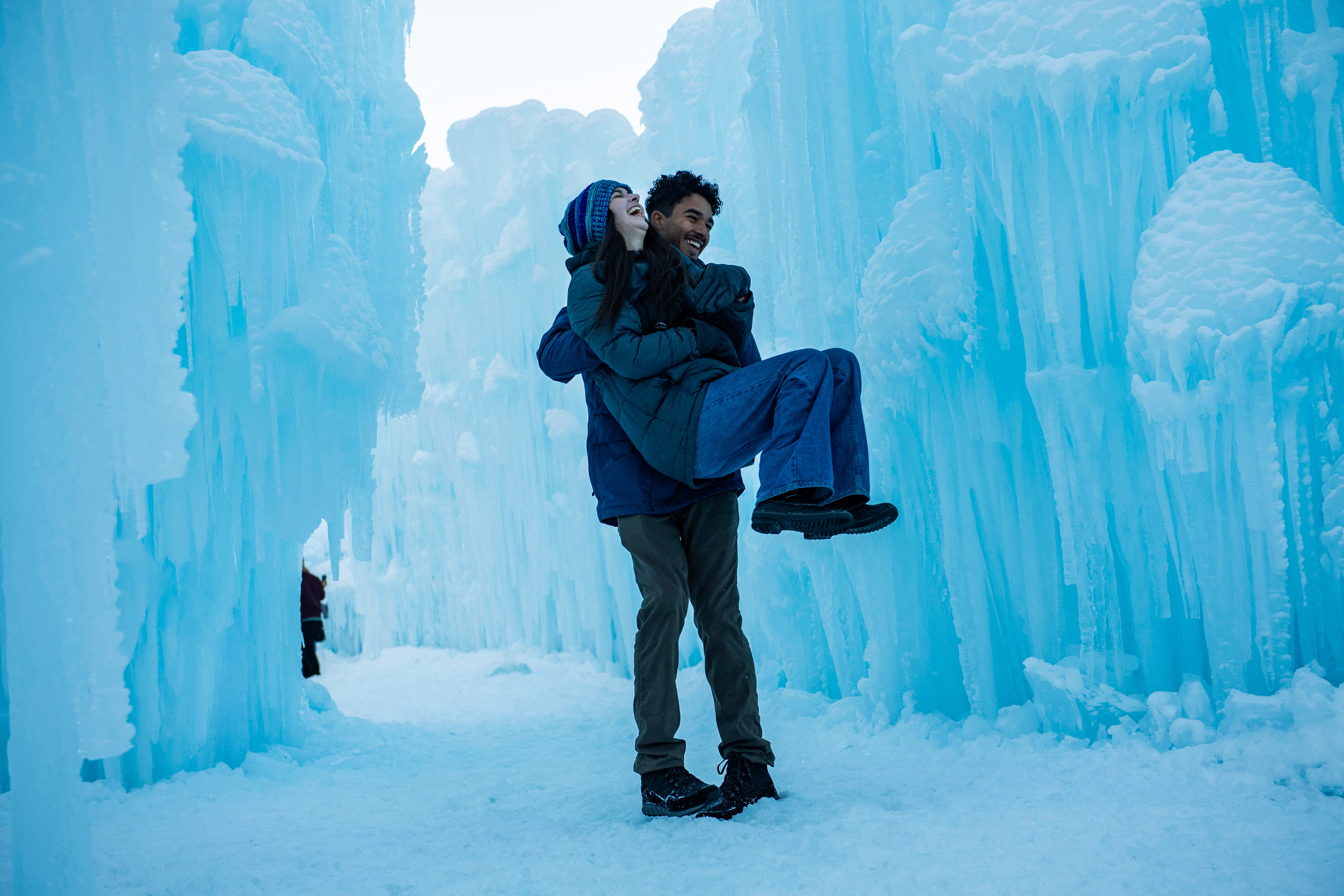 A couple dances on an ice path in North Woodstock, New Hampshire, last month. Several states in the New England region were just named the healthiest in the U.S.