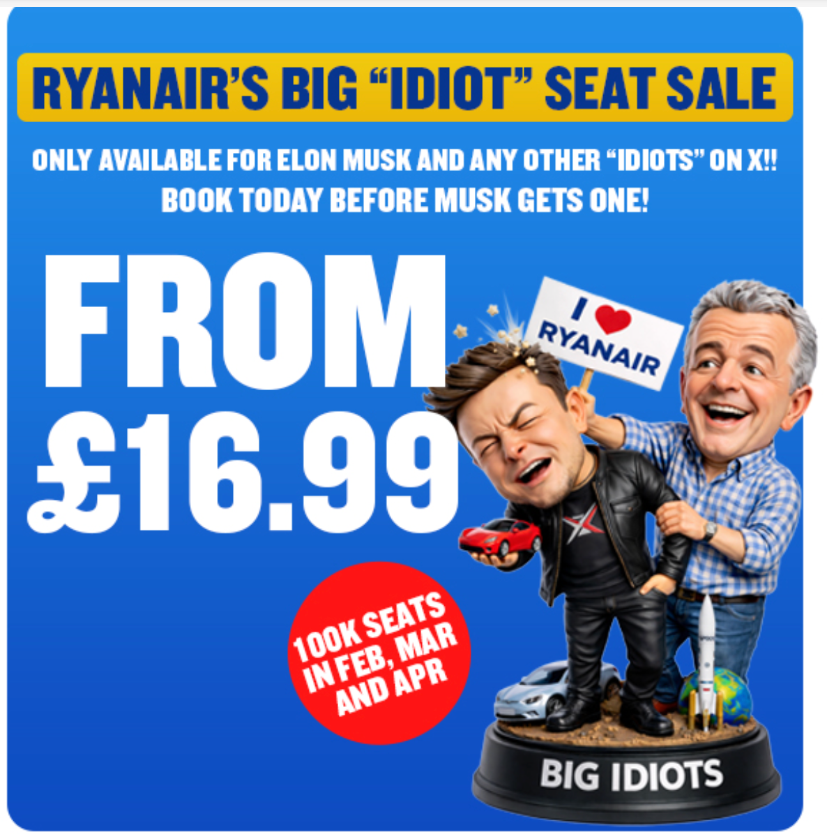 Promotional fare: Advertisement emailed to millions of Ryanair subscribers