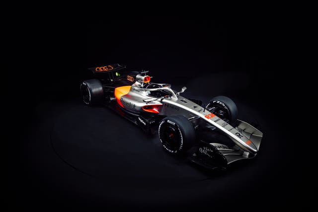 <p>Audi's debut car livery in F1 </p>