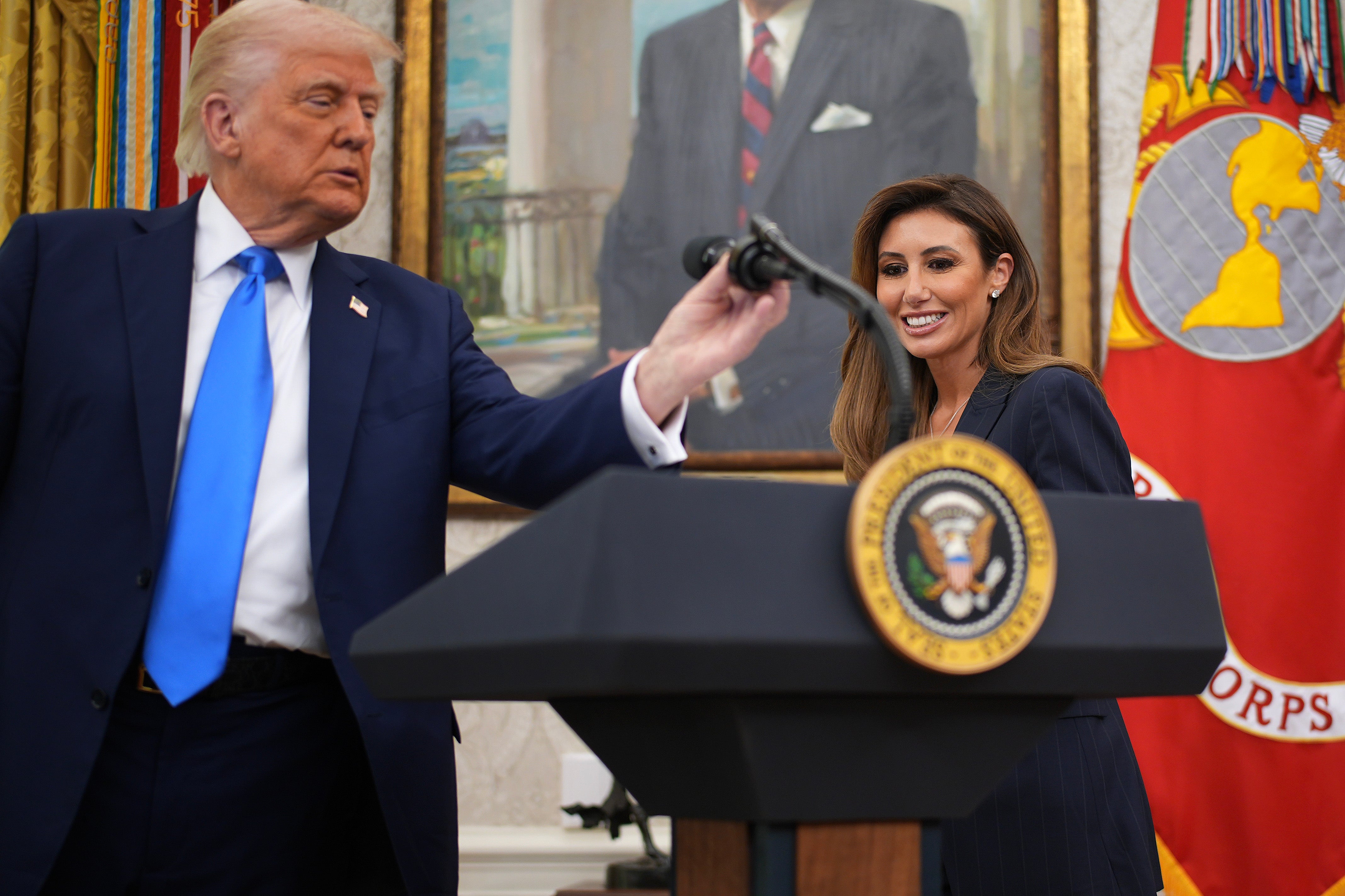 Halligan and former Trump attorney Alina Habba (pictured right) are among at least five top federal prosecutors appointed by the president who were found to be serving unlawfully after exceeding a time limit for their temporary roles