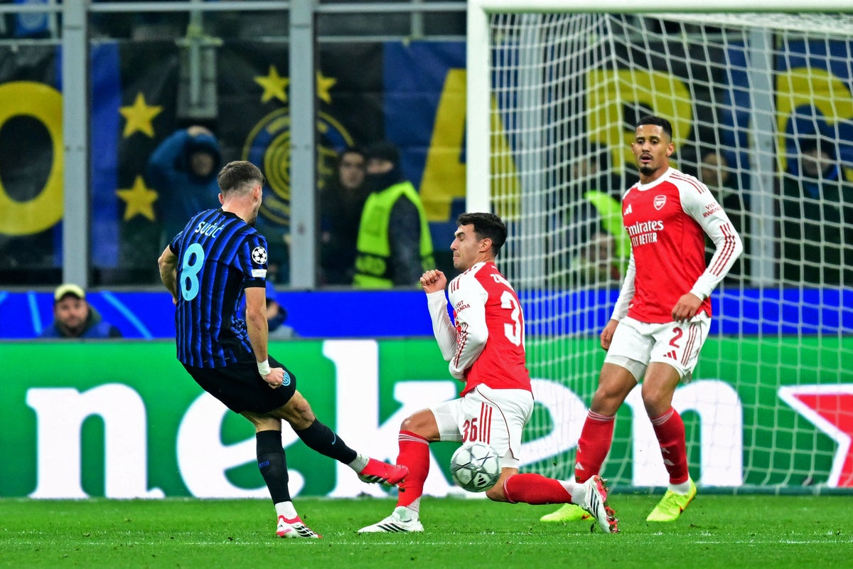 Inter Milan vs Arsenal live: Gabriel Jesus goal restores Gunners’ lead after crossbar rebound