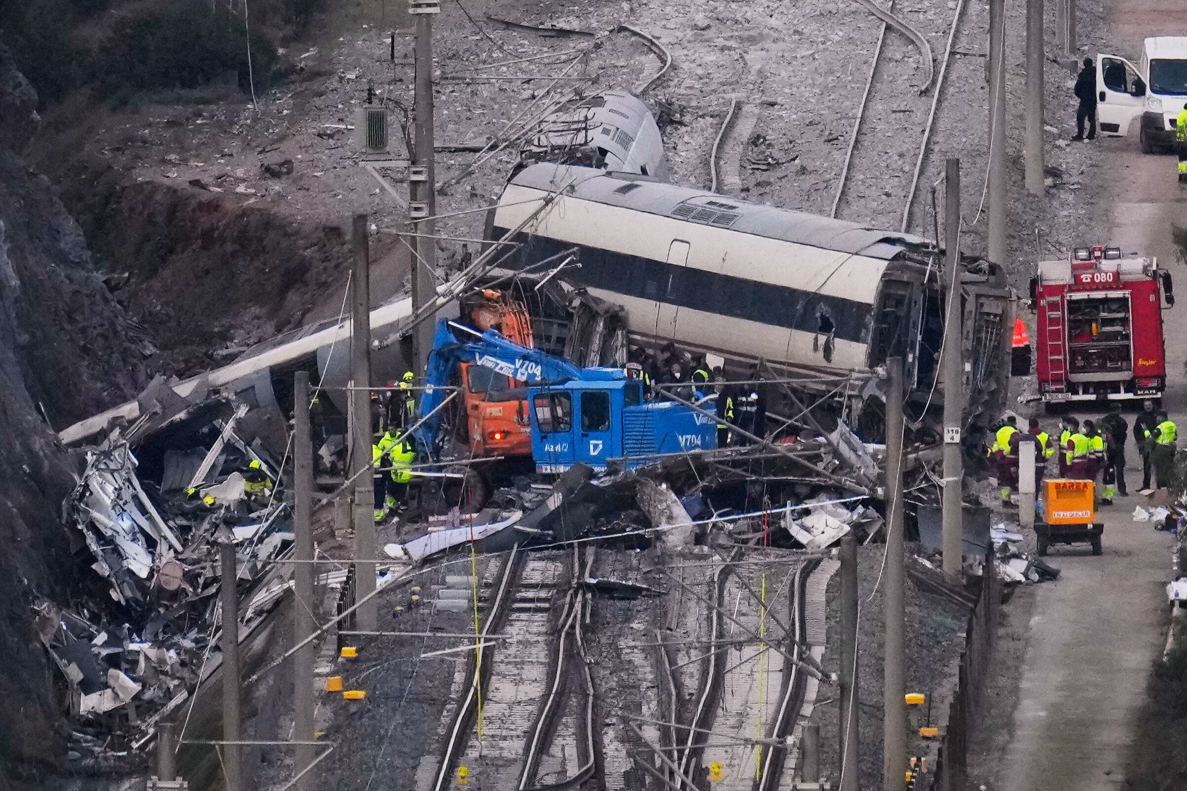The scene of the devastating crash near to Adamuz in Spain
