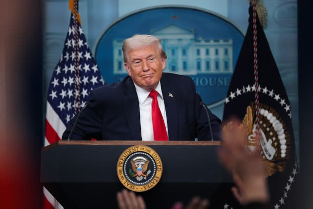 <p>Trump talked to reporters about Good at a White House press briefing on Tuesday, marking one year since his second inauguration.</p>