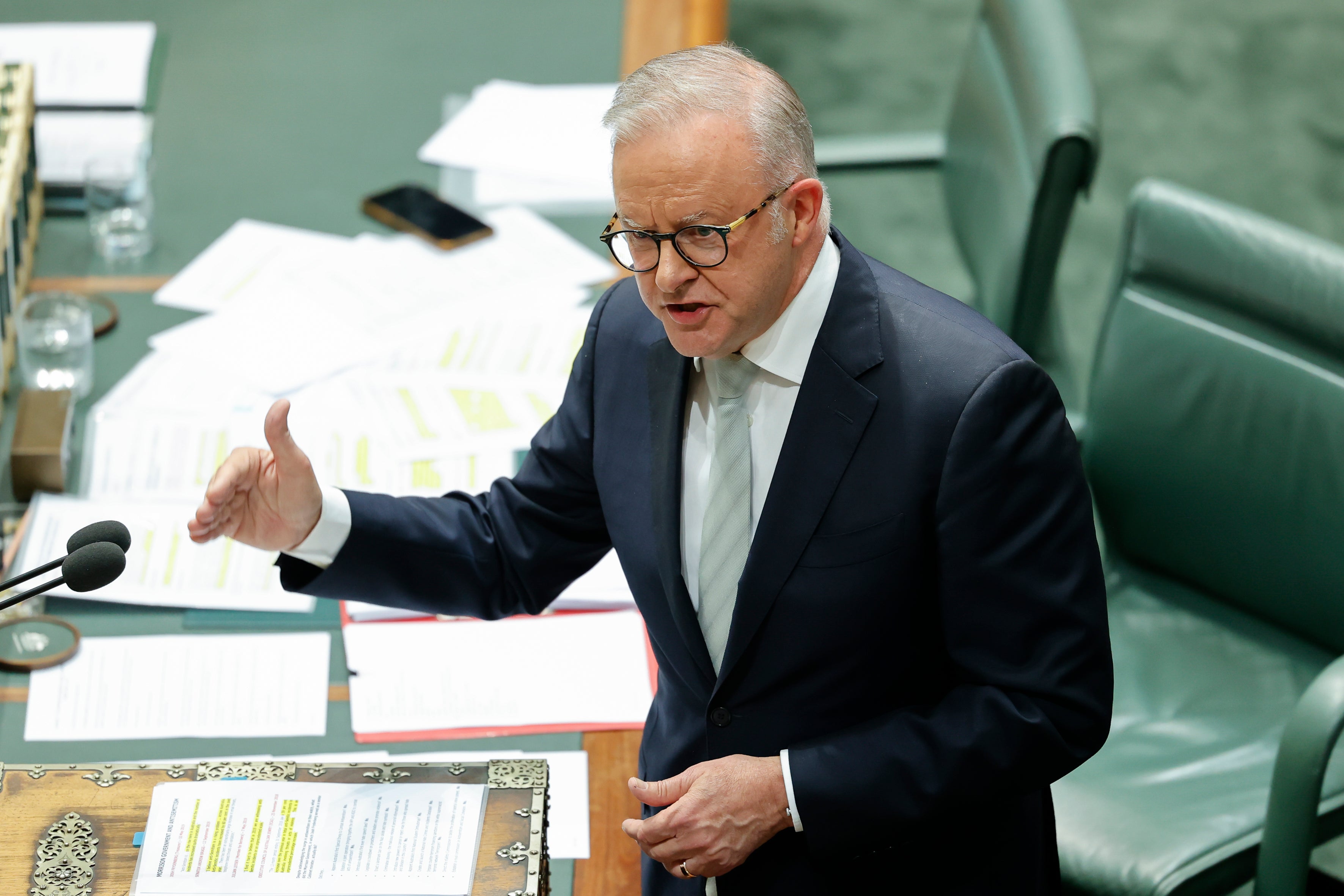 <p>Anthony Albanese addresses the parliament on 20 January 2026 in Canberra, Australia</p>