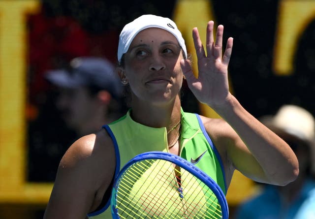 <p>Madison Keys overcame a nervy start to win her first-round match in Melbourne </p>