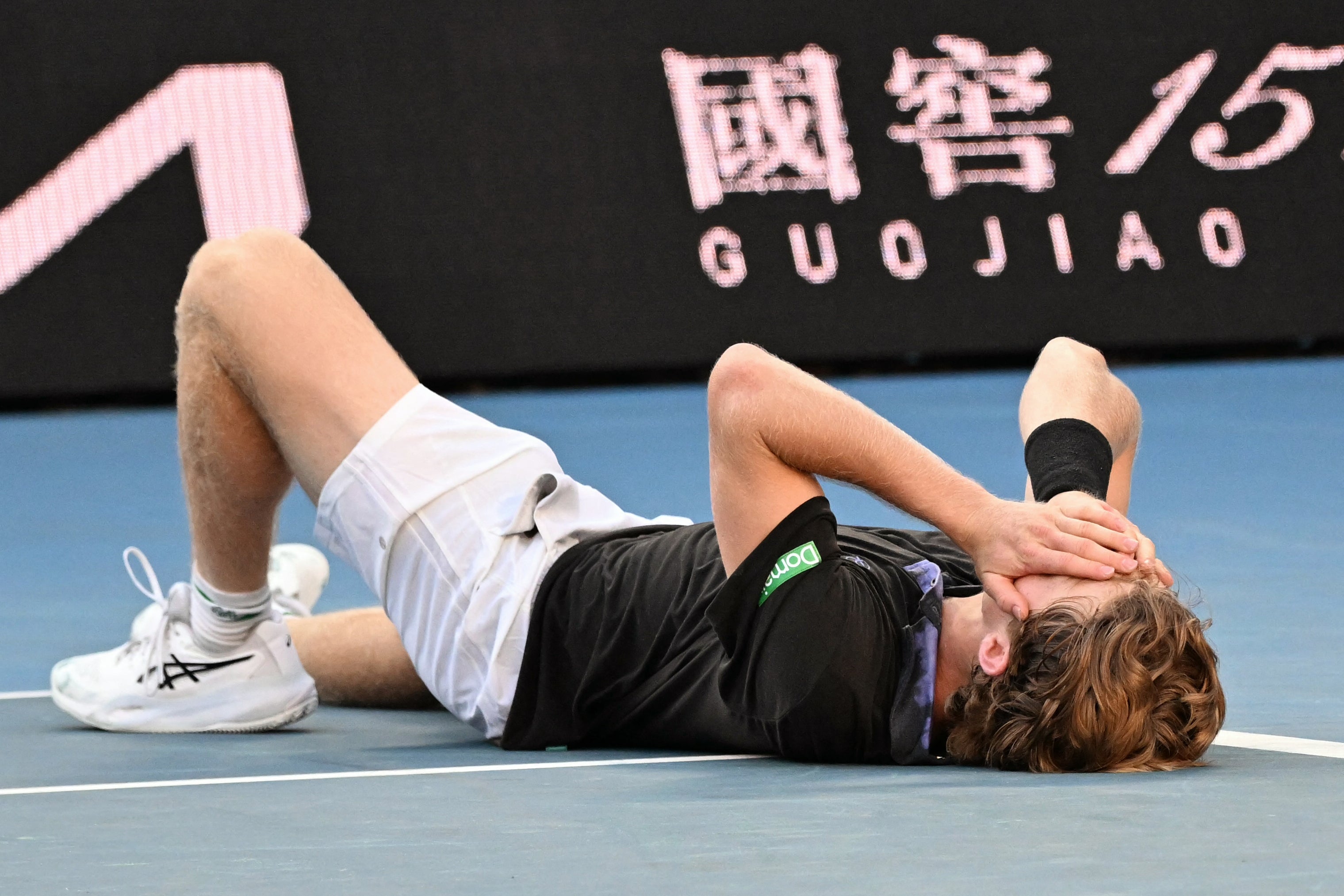 Dane Sweeny celebrates