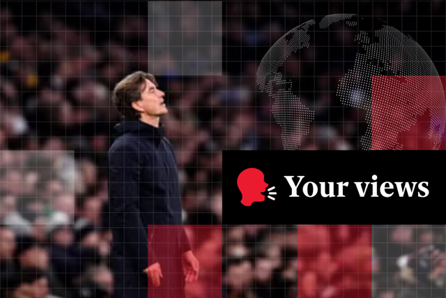 <p>Tottenham manager Thomas Frank during the loss against West Ham</p>