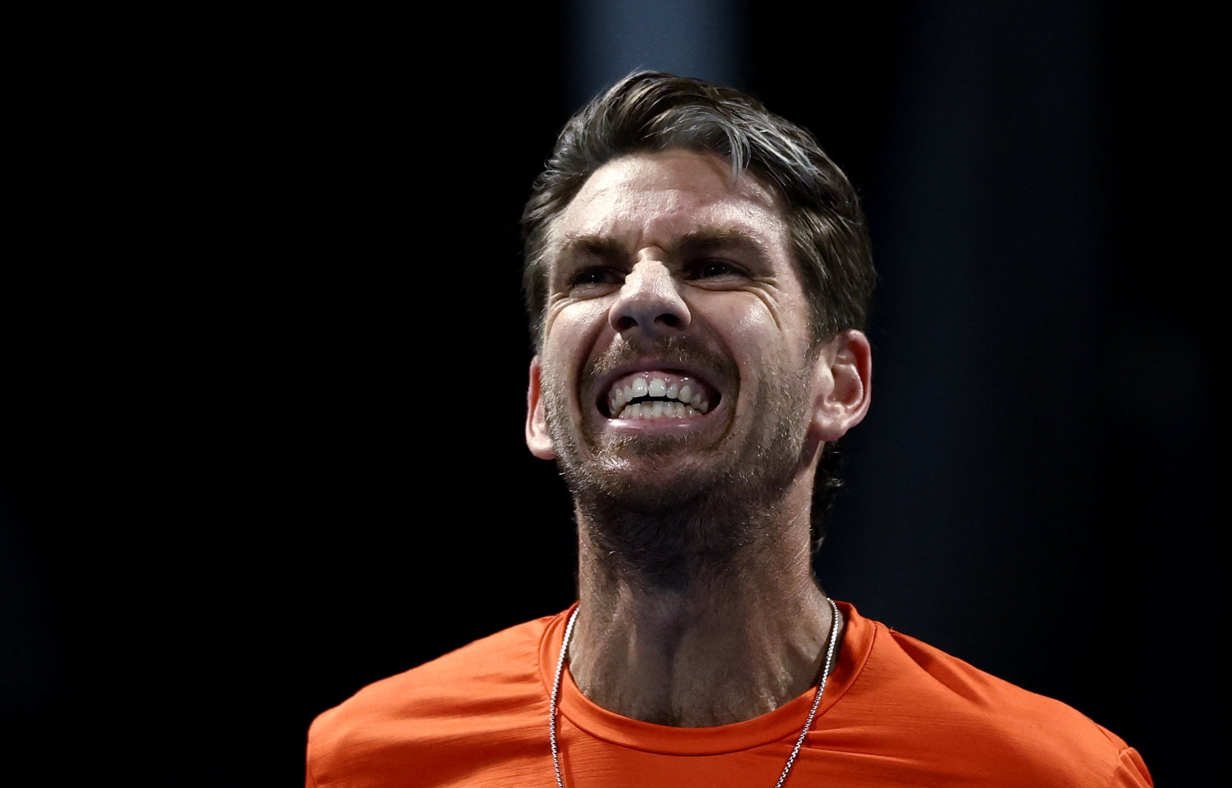 <p>Cameron Norrie kept his head to finish a four-set win over Emilio Nava</p>