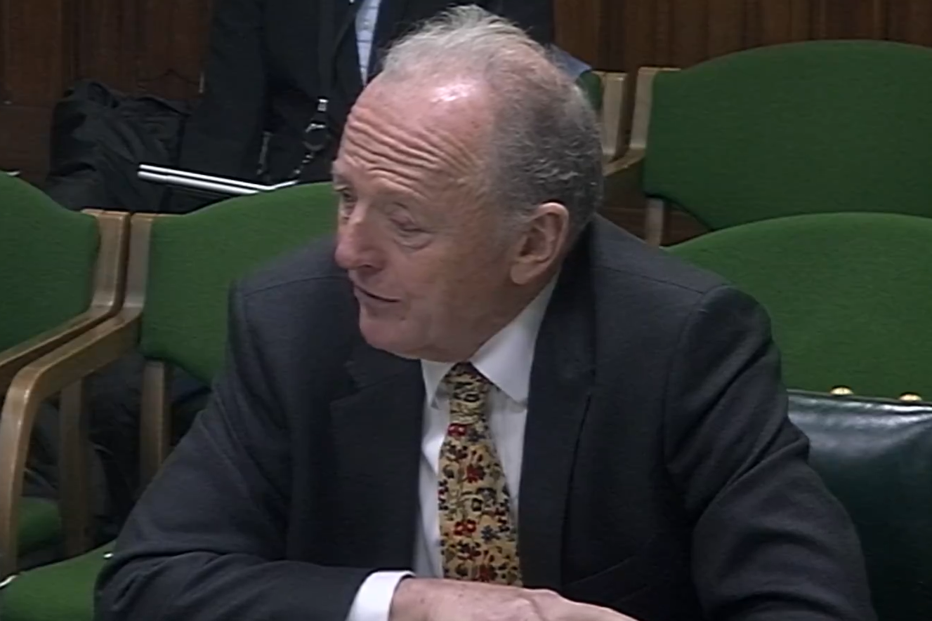 Sir Hugh Order, former chief constable of the PSNI, gave evidence to MPs on the NIAC (UK Parliament/PA)