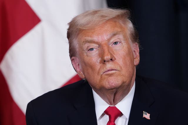 The US president made a wide-ranging, often rambling speech at the World Economic Forum in Davos, Switzerland, on Wednesday (Evan Vucci/AP)