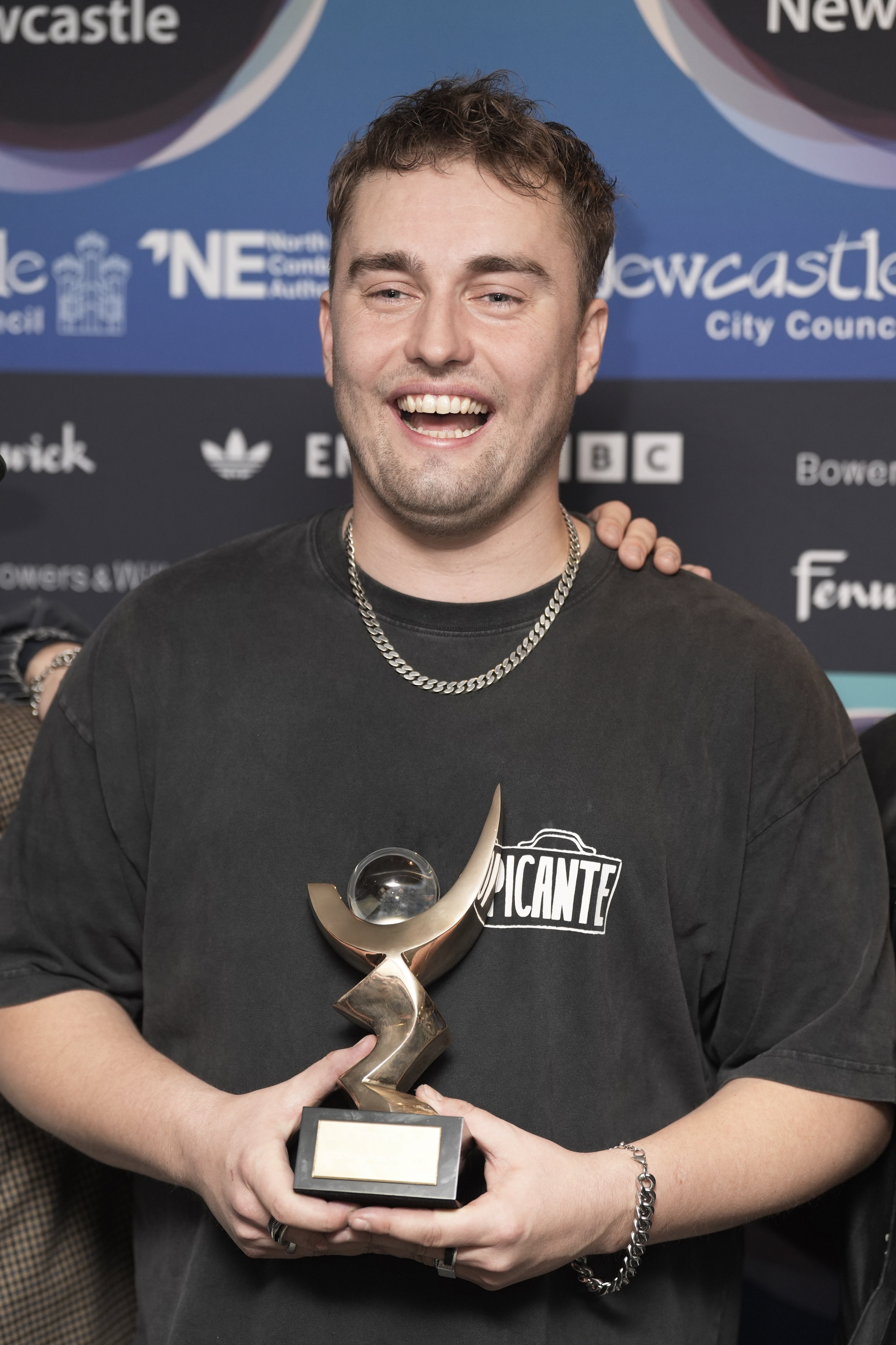 Sam Fender after winning the Mercury Prize last year