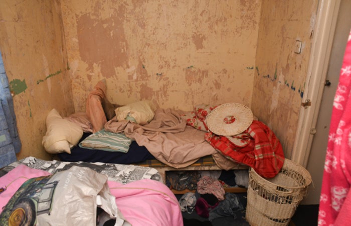 The victim was forced to live in a squalid bedroom