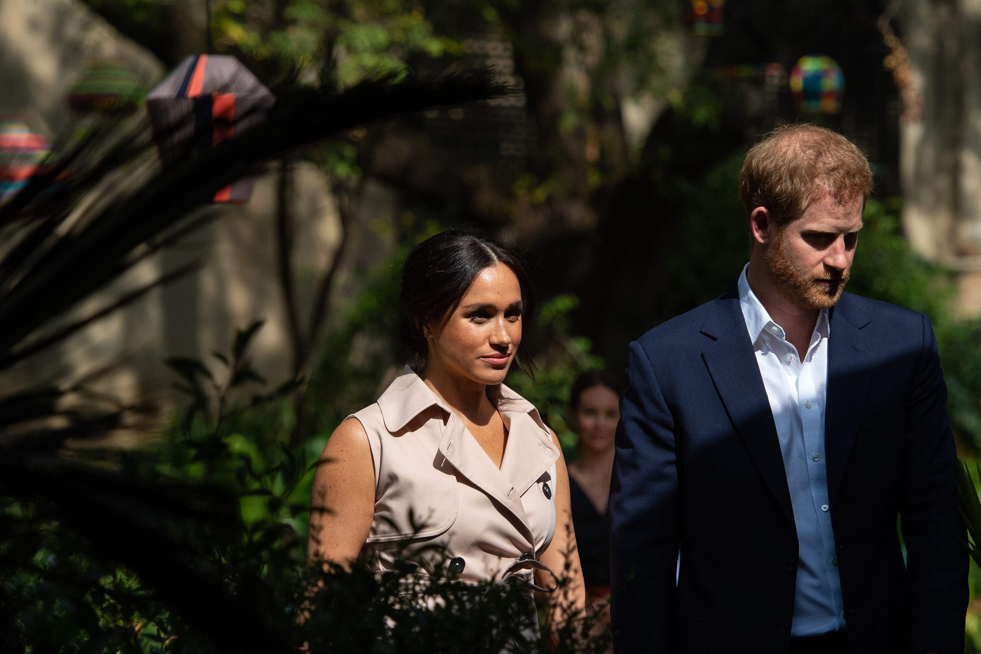 <p>The Duke and Duchess of Sussex on a royal tour of South Africa in 2019 </p>