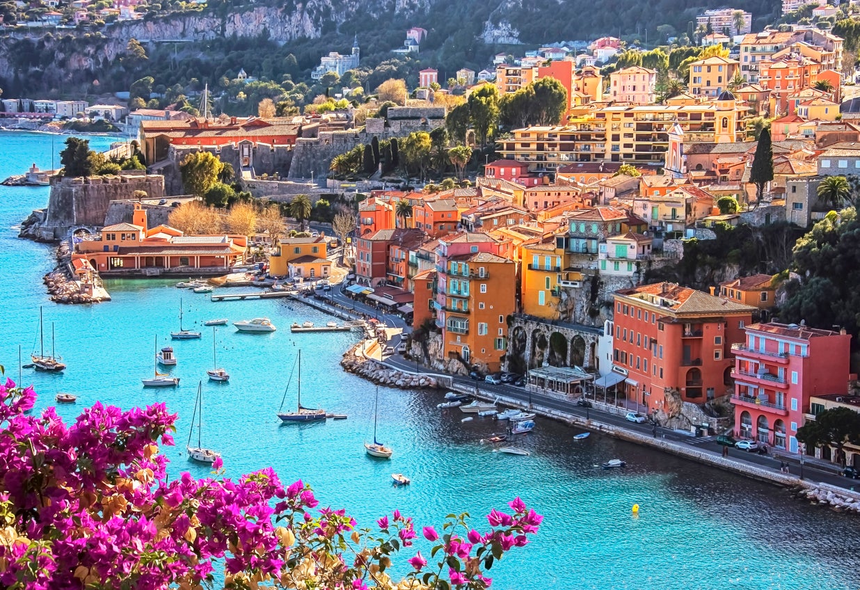 Villefranche-sur-Mer is scenic in every direction, with a beautiful harbor and pastel-hued buildings