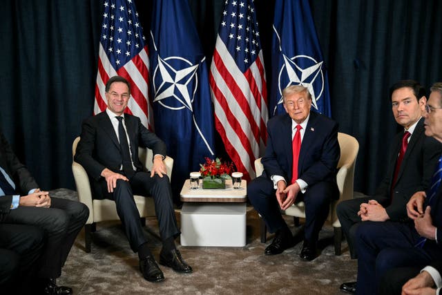 <p>Donald Trump’s announcement that he was backing down on his tariff threat came following a closed-door sit-down with NATO Secretary-General Mark Rutte. Trump threatened to use the tariffs in response to pushback for his plan to take Greenland</p>