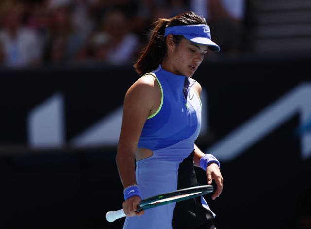 <p>Emma Raducanu was beaten by world No 55 Anastasia Potapova in the second round of the Australian Open</p>