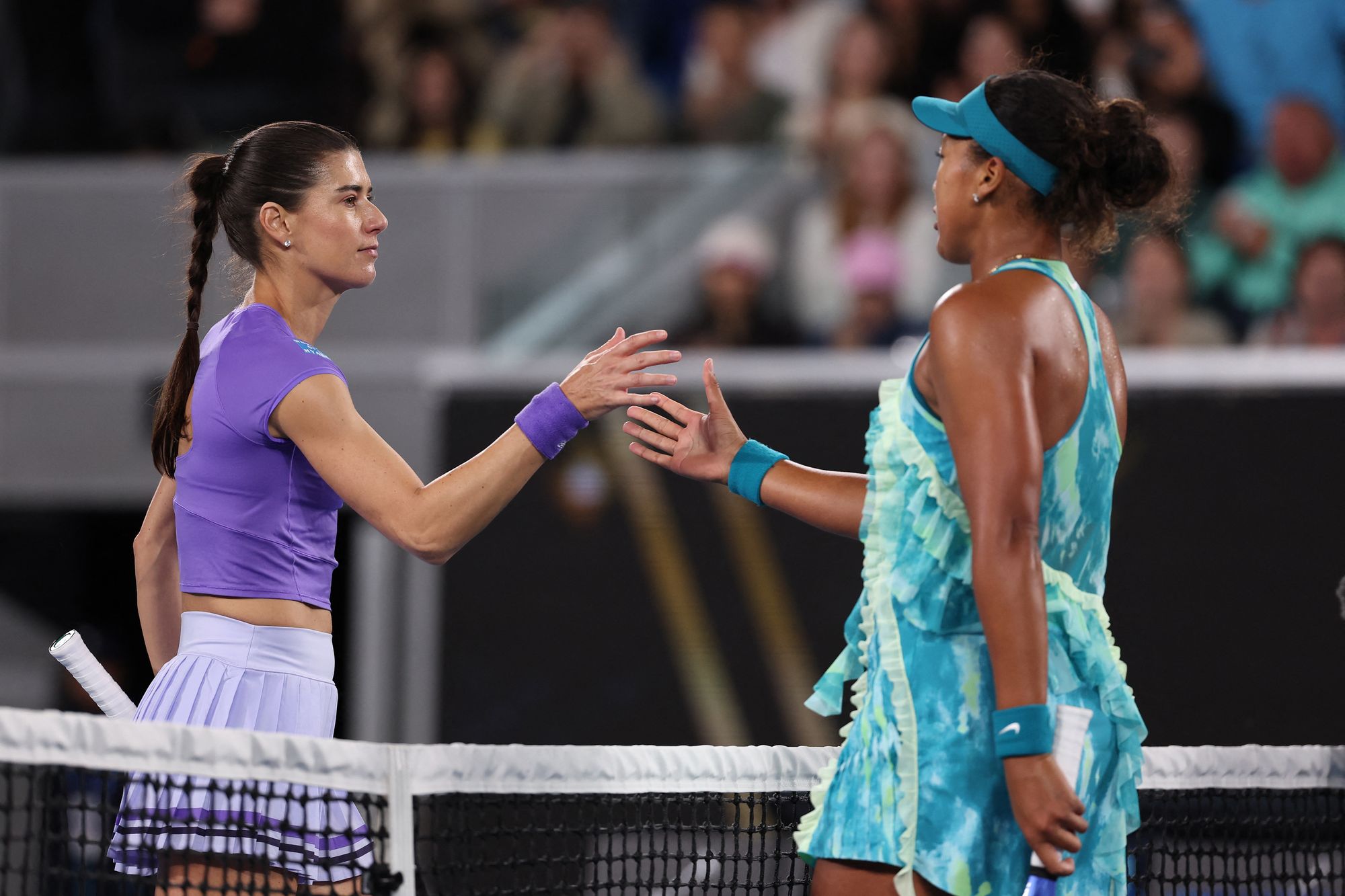 Naomi Osaka and Sorana Cirstea had a tense moment after their match