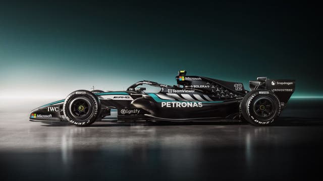 <p>Mercedes have revealed digital renders of their 2026 F1 car</p>