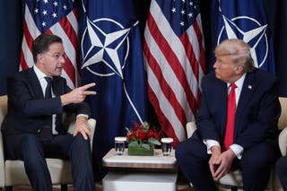 Donald Trump and Nato secretary-general Mark Rutte