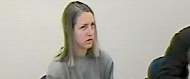 <p>Interview footage of Lucy Letby in the documentary</p>