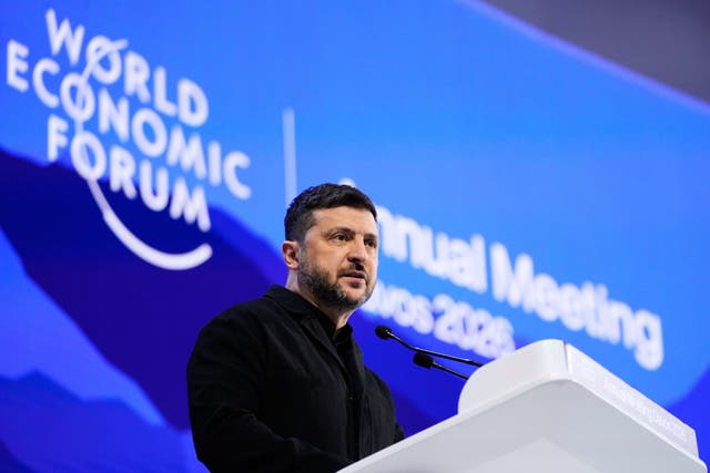 <p>Ukraine’s president Volodymyr Zelensky pulled few punches in his speech to the World Economic Forum in Davos, Switzerland </p>